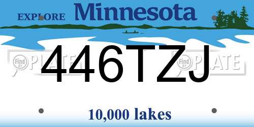 446TZJ Minnesota License Plate