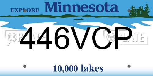 446VCP Minnesota License Plate