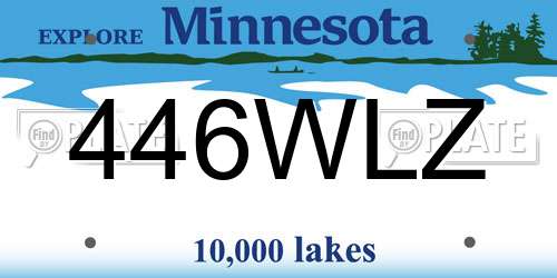 446WLZ Minnesota License Plate