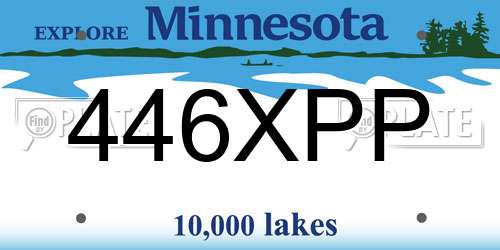 446XPP Minnesota License Plate