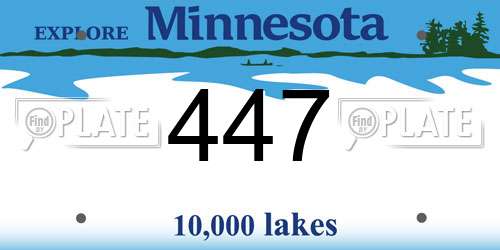 447 Minnesota License Plate