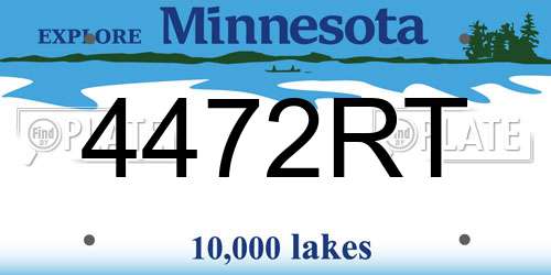 4472RT Minnesota License Plate