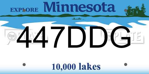 447DDG Minnesota License Plate