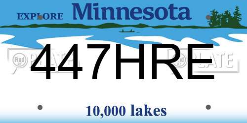 447HRE Minnesota License Plate