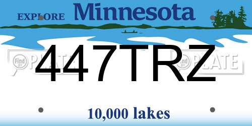 447TRZ Minnesota License Plate
