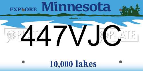 447VJC Minnesota License Plate