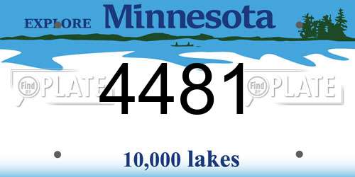 4481 Minnesota License Plate