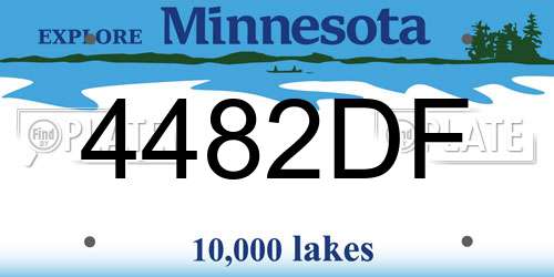 4482DF Minnesota License Plate