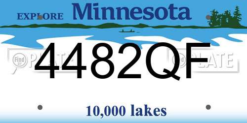 4482QF Minnesota License Plate