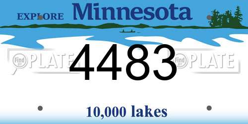 4483 Minnesota License Plate