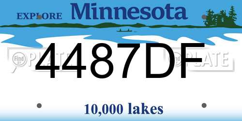 4487DF Minnesota License Plate