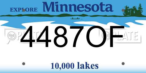 4487OF Minnesota License Plate