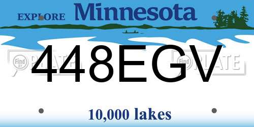 448EGV Minnesota License Plate