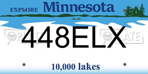 448ELX Minnesota License Plate