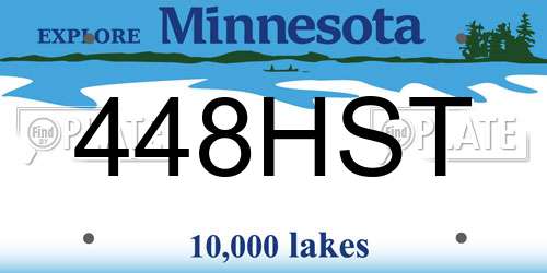 448HST Minnesota License Plate
