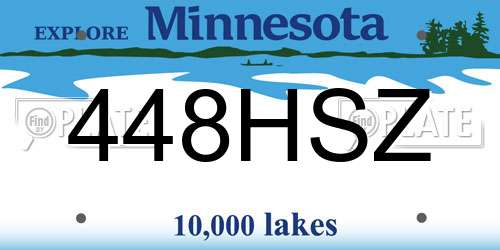 448HSZ Minnesota License Plate