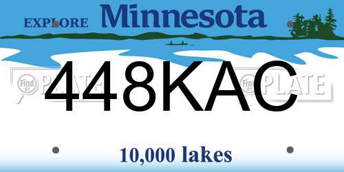 448KAC Minnesota License Plate