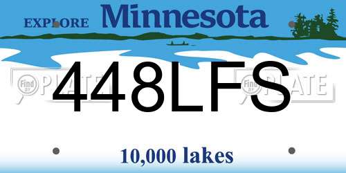 448LFS Minnesota License Plate