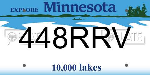 448RRV Minnesota License Plate