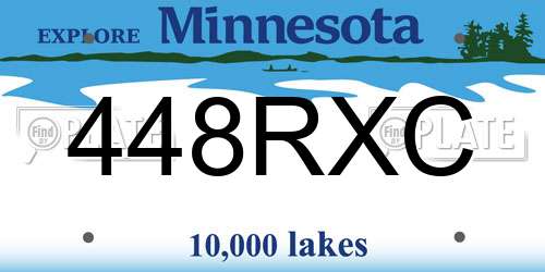 448RXC Minnesota License Plate