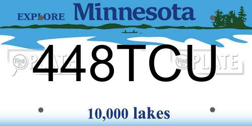 448TCU Minnesota License Plate