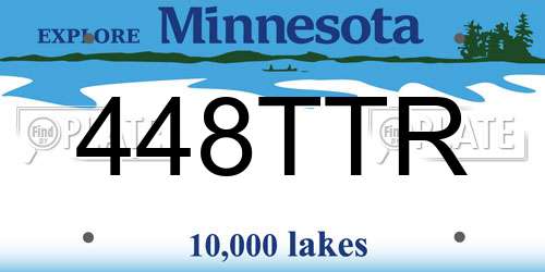 448TTR Minnesota License Plate