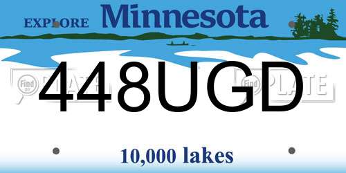 448UGD Minnesota License Plate