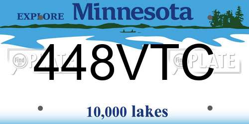 448VTC Minnesota License Plate
