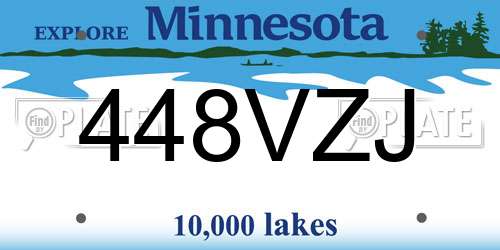 448VZJ Minnesota License Plate