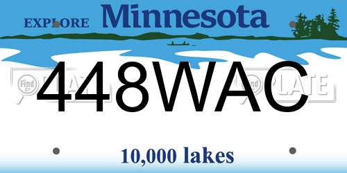 448WAC Minnesota License Plate