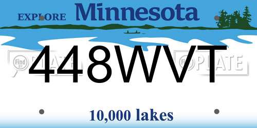 448WVT Minnesota License Plate