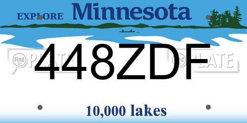 448ZDF Minnesota License Plate