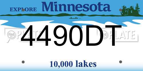 4490DT Minnesota License Plate