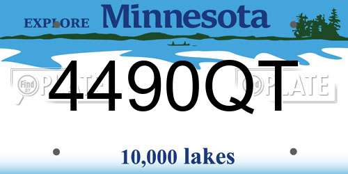4490QT Minnesota License Plate