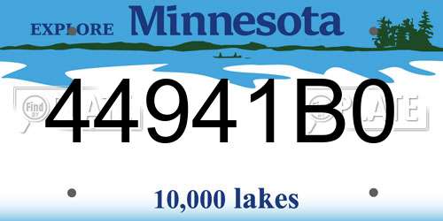 44941B0 Minnesota License Plate