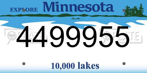 4499955 Minnesota License Plate