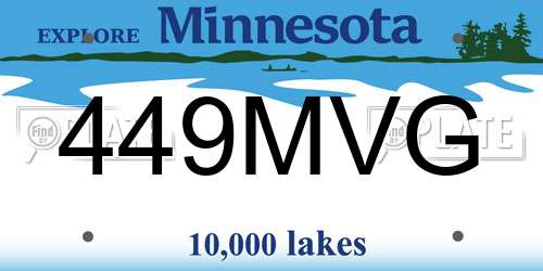 449MVG Minnesota License Plate