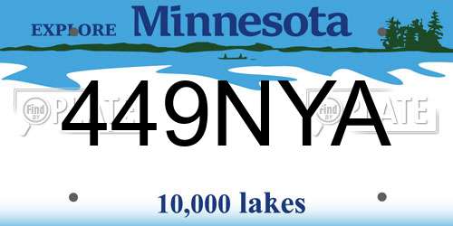 449NYA Minnesota License Plate