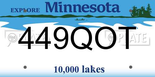 449QOT Minnesota License Plate