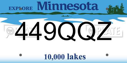 449QQZ Minnesota License Plate