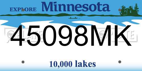 45098MK Minnesota License Plate