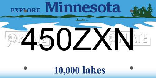 450ZXN Minnesota License Plate