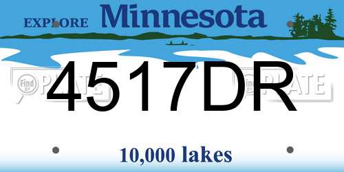 4517DR Minnesota License Plate