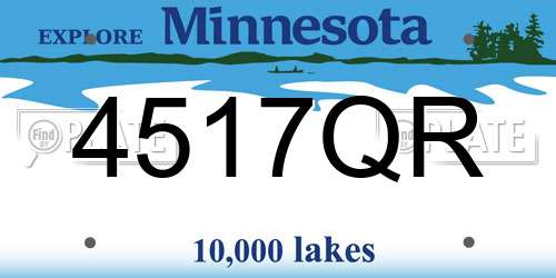 4517QR Minnesota License Plate