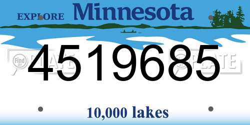 4519685 Minnesota License Plate