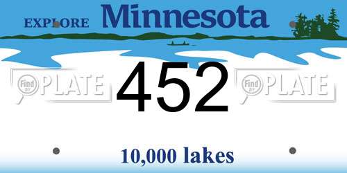 452 Minnesota License Plate