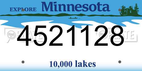 4521128 Minnesota License Plate