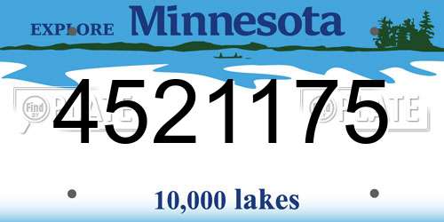 4521175 Minnesota License Plate