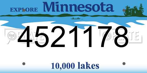 4521178 Minnesota License Plate