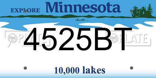 4525BT Minnesota License Plate